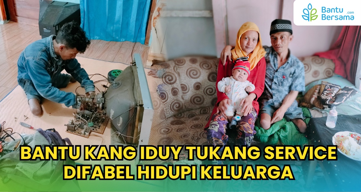 Bantu Kang Iduy Tukang Service Difabel Hidupi Keluarga