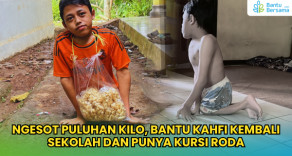 Ngesot Puluhan Kilo, Bantu Kahfi Kembali Sekolah Dan Punya Kursi Roda