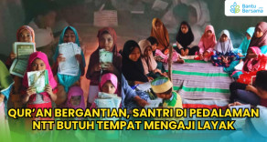 Qur’an Bergantian, Santri Di Pedalaman Sagu Butuh Tempat Mengaji Layak